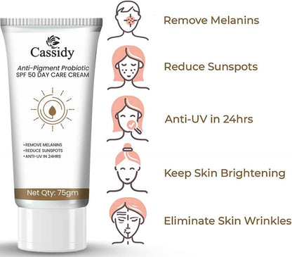 CASSIDY Anti-Pigment Probiotic SPF Cream, 75gm