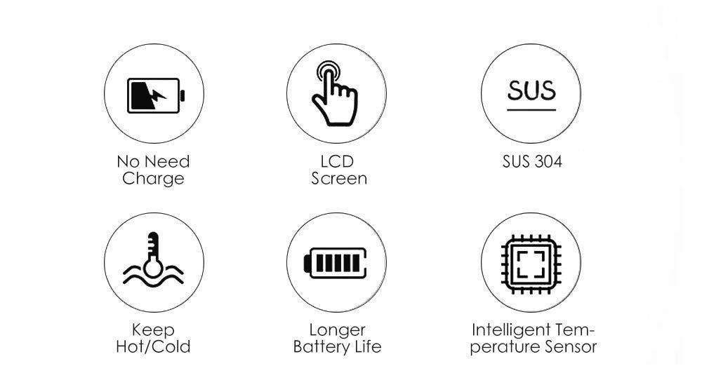 LED Temperature Display Bottle(LIMITED STOCK)